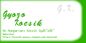 gyozo kocsik business card